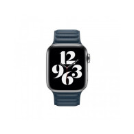 Cinturino Apple Watch 38/40/41mm - Blu Baltico - Leather Link - Large