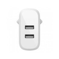CARICABATTERIE 2 PORTE USB-A + CAVO DA USB-A A LIGHTNING 1M - BIANCO