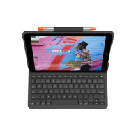Logitech SLIM FOLIO Custodia con Tastiera Protettiva per iPad 7a e 8a generazione con Smart Connector Graphite