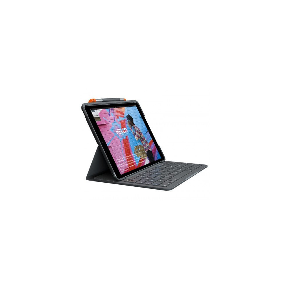 Logitech SLIM FOLIO Custodia con Tastiera Protettiva per iPad 7a e 8a generazione con Smart Connector Graphite Logitech SLIM FOLIO Custodia con Tastiera Protettiva per iPad 7a e 8a generazione con Smart Connector Graphite
