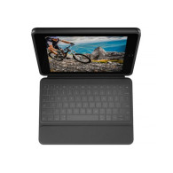 Logitech SLIM FOLIO RUGGED Custodia con Tastiera Protettiva per iPad 7ª,8ª e 9ª generazione con Smart Connector Graphite