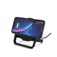 SUPPORTO DI RICARICA WIRELESS 10W CON ALIMENTATORE - NERO