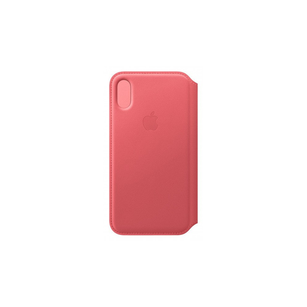 iPhone XS Leather Folio - Peony Pink (Rosa) iPhone XS Leather Folio - Peony Pink (Rosa)