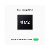 MacBook Air 13" Apple M2 8-core CPU e 10-core GPU, SSD 512GB - Grigio Siderale