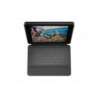 Logitech SLIM FOLIO RUGGED Custodia con Tastiera Protettiva per iPad  (2024/2025) con Smart Connector e Tastiera Resistente agli