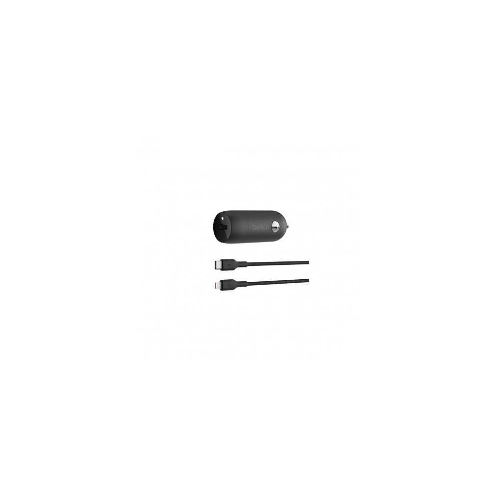 CARICABATTERIE DA AUTO 30W CON PORTA USB PPS CON CAVO DA USB-C ALIGHTNING - NERO CARICABATTERIE DA AUTO 30W CON PORTA USB PPS CON CAVO DA USB-C ALIGHTNING - NERO