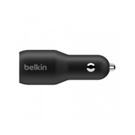 CARICABATTERIE DA AUTO CON DOPPIA PORTA USB-C 18W - NERO