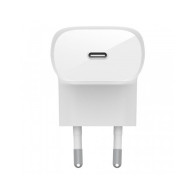 CARICABATTERIE DA PARETE CON PPS PORTA USB-C PD 30W 1M PVC C-C - BIANCO