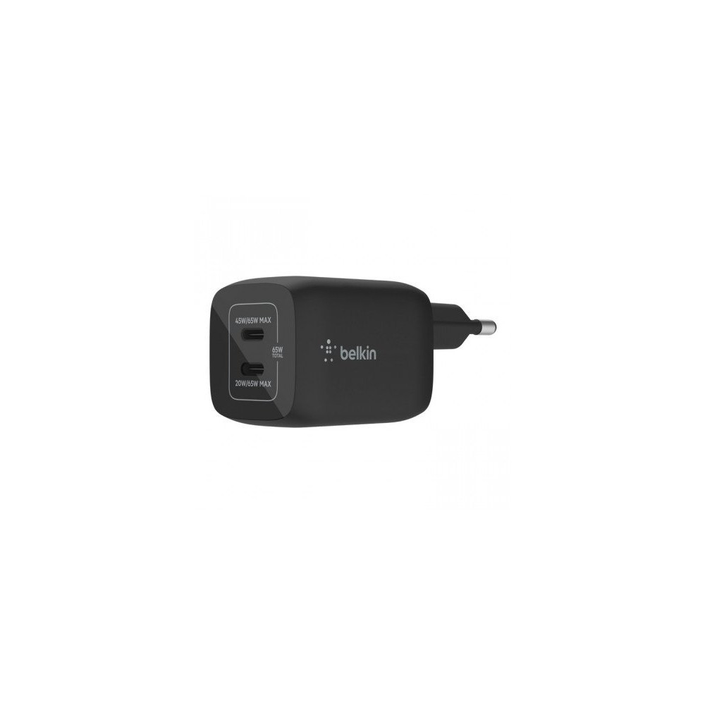 CARICABATTERIE DA PARETE DOPPIO GAN USB-C PPS 65W PPS - NERO CARICABATTERIE DA PARETE DOPPIO GAN USB-C PPS 65W PPS - NERO