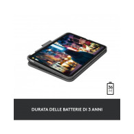 Logitech Slim Folio, custodia con Tastiera Bluetooth per iPad 10.9 (2024/2025)