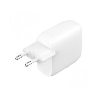 CARICABATTERIE DA PARETE DUAL 30W -  2 PORTE USB-C PD 60W - BIANCO