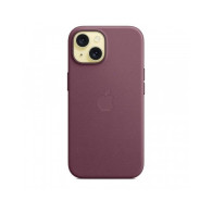 Custodia con Magsafe in Tessuto Fine Woven per iPhone 15 - Gelso