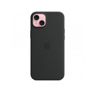 Custodia con Magsafe in Silicone per iPhone 15 Plus - Nero