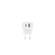 CARICABATTERIA DOPPIA PORTA 30W USB-C PD PPS + 12W USB-A - BIANCO