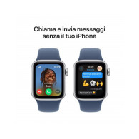 Apple Watch SE GPS + Cellular 40mm Argento Cassa Alluminio con Denim Sport Band - S/M