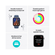 Apple Watch SE GPS + Cellular 44mm Galassia Cassa Alluminio con Galassia Sport Band - M/L