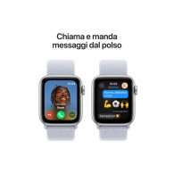 Apple Watch SE GPS 40mm Argento Cassa Alluminio con Cinturino Sport Loop Nuvola Blu