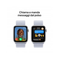Apple Watch SE GPS 44mm Argento Cassa Alluminio con Cinturino Sport Loop Nuvola Blu