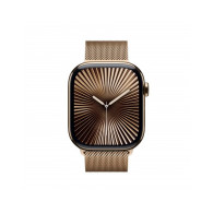 Apple Watch Series 10 GPS + Cellular 46mm Cassa Titanio Oro con Oro Milanese Loop - S/M