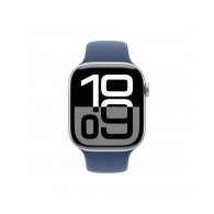 Apple Watch Series 10 GPS 46mm Argento Cassa Alluminio con Denim Sport Band - M/L
