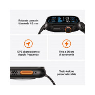 Apple Watch Ultra 2 GPS + Cellular 49mm Cassa Titanio Naturale con Tan Alpine Loop - Small