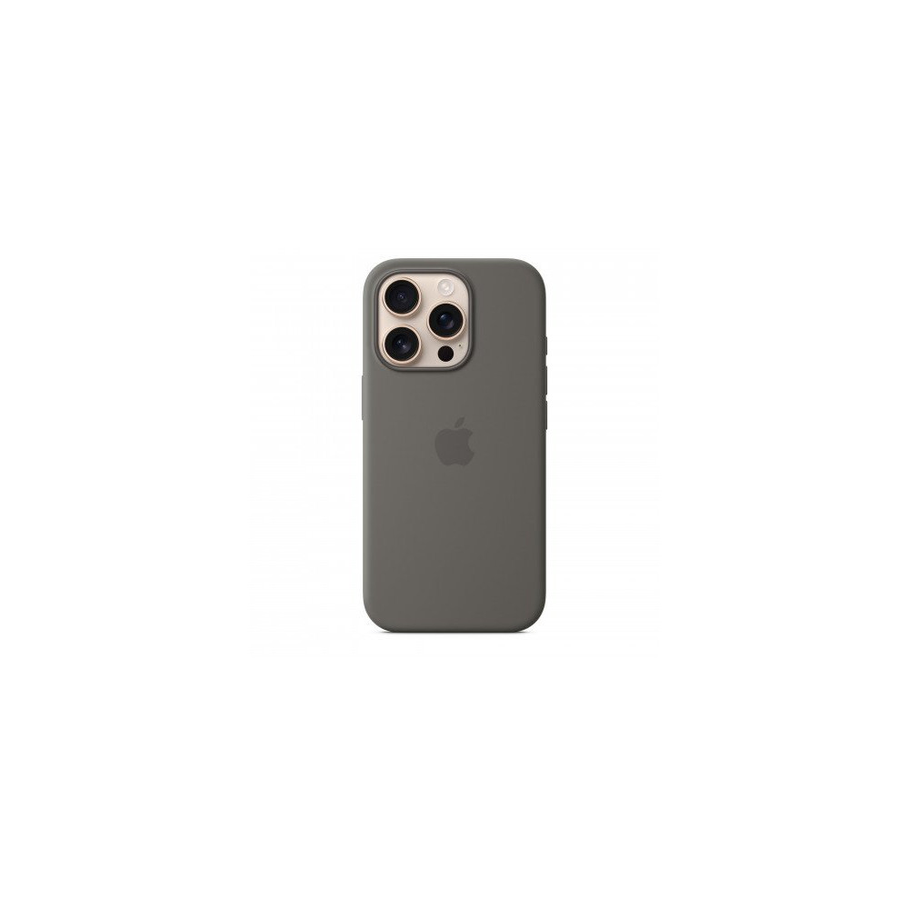 Custodia con Magsafe in Silicone per iPhone 16 Pro - Grigio Pietra Custodia con Magsafe in Silicone per iPhone 16 Pro - Grigio Pietra
