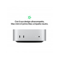 Mac mini - Chip Apple M4 Pro con CPU 14-core, GPU 20-core, Neural Engine 16-core - RAM 24GB di memoria unificata - HD SSD 512GB 