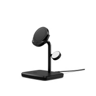 Cygnett ChargeBase Base di ricarica 3 in 1 Qi2 per iPhone - Apple Watch - Airpods Nero