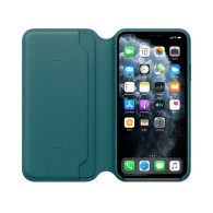 Apple iPhone 11 Pro Max Leather Folio - Peacock