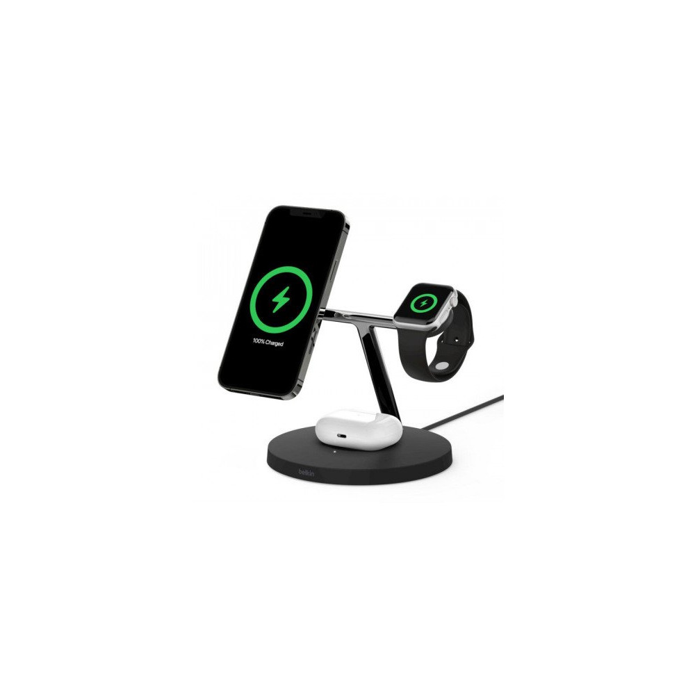 SUPPORTO DI RICARICA WIRELESS MAGSAFE 3 IN 1 - NERO SUPPORTO DI RICARICA WIRELESS MAGSAFE 3 IN 1 - NERO
