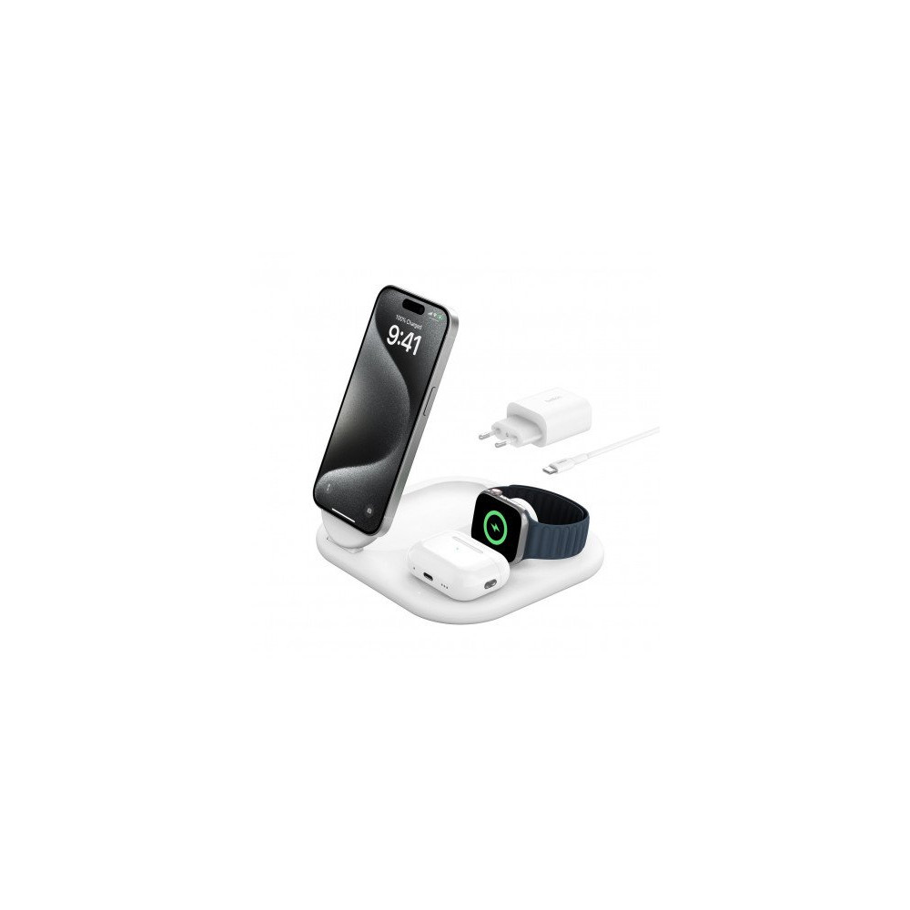 BOOSTCHARGE™ Qi2 15w Magnetic 3in1 Stand, White BOOSTCHARGE™ Qi2 15w Magnetic 3in1 Stand, White