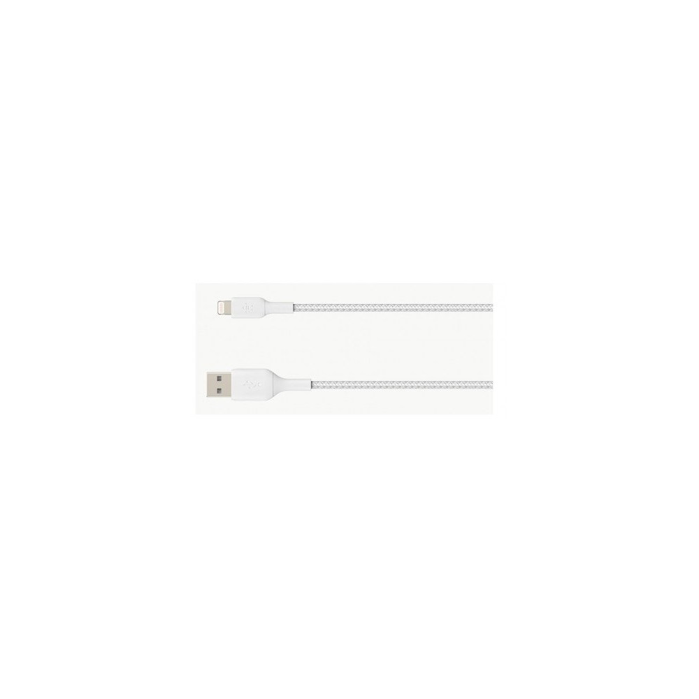 CAVO INTRECCIATO DA USB-A A LIGHTNING 1M - BIANCO CAVO INTRECCIATO DA USB-A A LIGHTNING 1M - BIANCO
