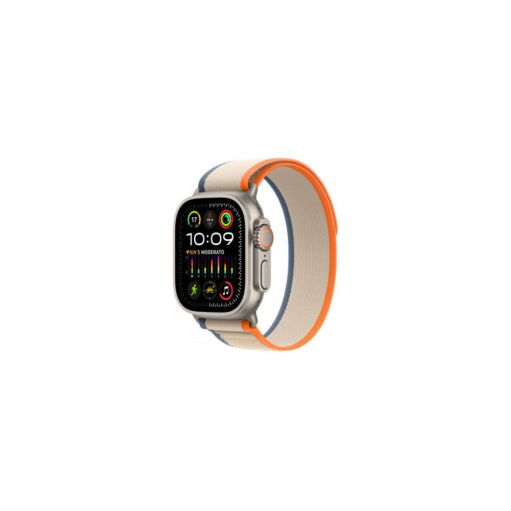 2023 - Apple Watch Ultra 2 GPS + Cellular, 49mm Cassa in titanio con arancione/beige trail loop - M/L