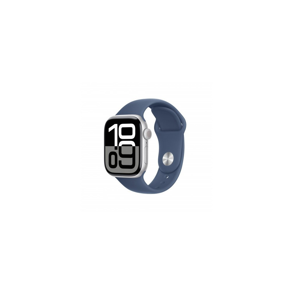 Apple Watch Series 10 GPS 42mm Argento Cassa Alluminio con Denim Sport Band - M/L Apple Watch Series 10 GPS 42mm Argento Cassa Alluminio con Denim Sport Band - M/L