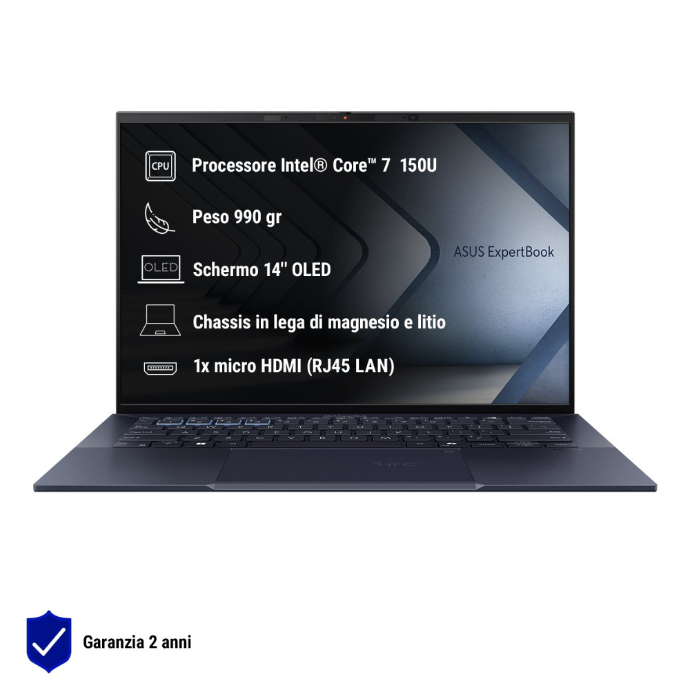 ASUS NB 14" ExpertBook B9 INTEL 7 150U 32GB 1T SSD WIN 11 PRO ASUS NB 14" ExpertBook B9 INTEL 7 150U 32GB 1T SSD WIN 11 PRO