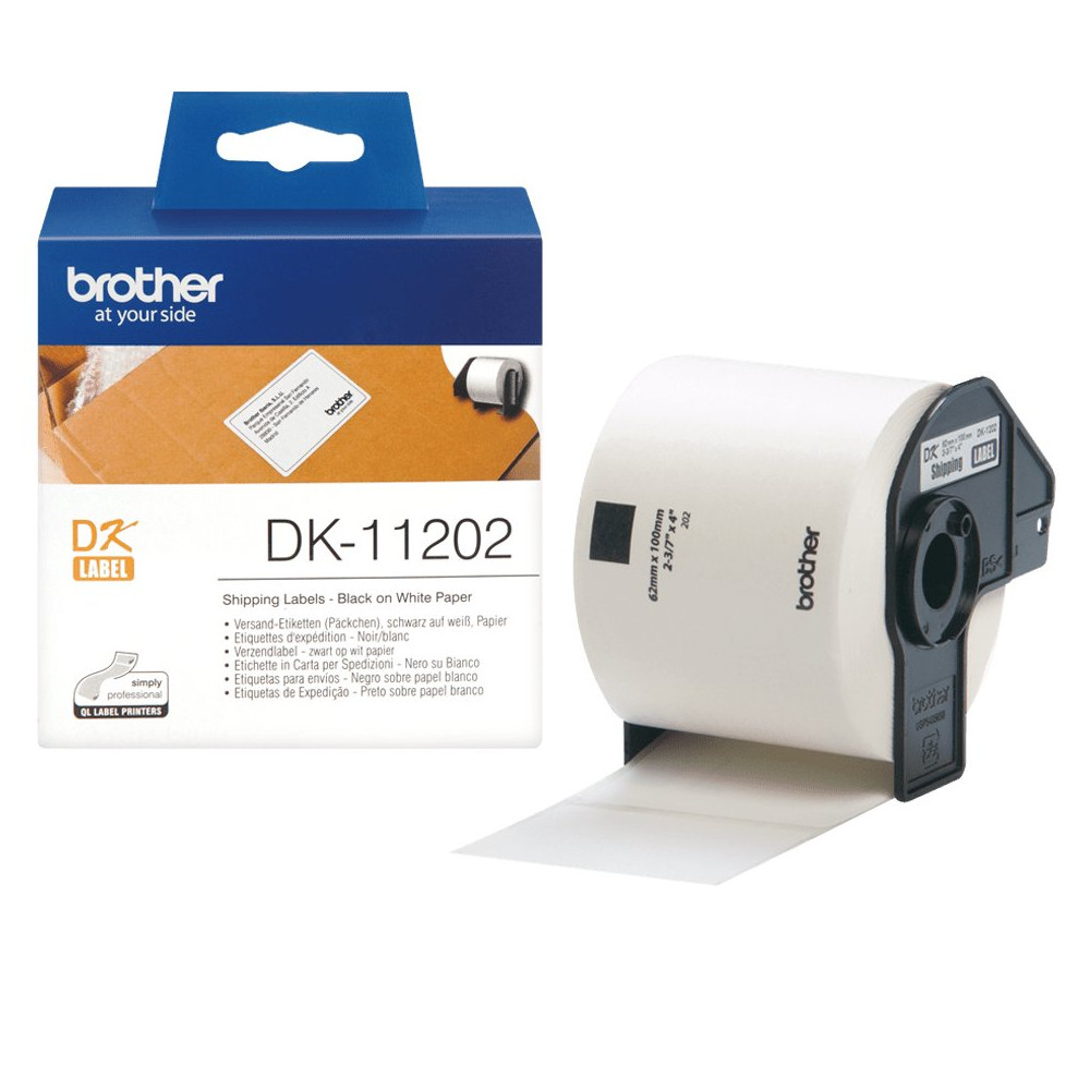 Brother DK-11202 nastro per etichettatrice Nero su bianco Brother DK-11202 nastro per etichettatrice Nero su bianco