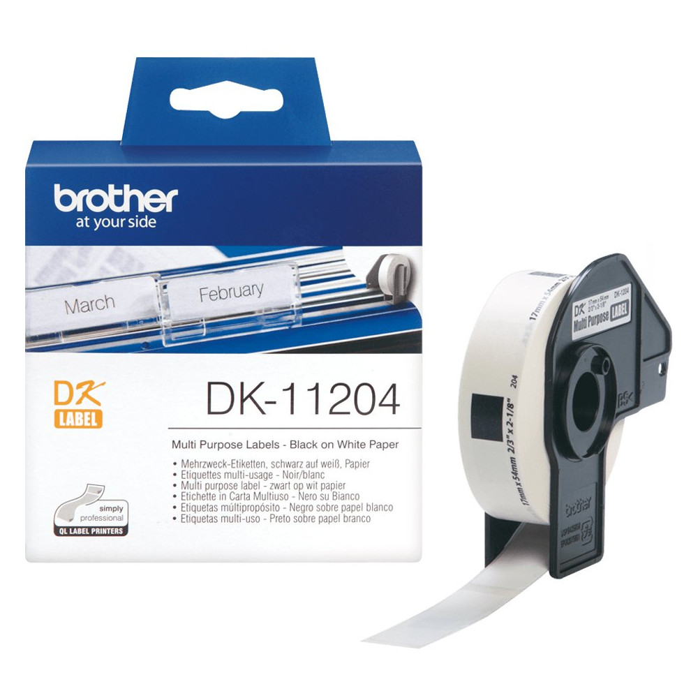 Brother DK-11204 nastro per etichettatrice Nero su bianco Brother DK-11204 nastro per etichettatrice Nero su bianco