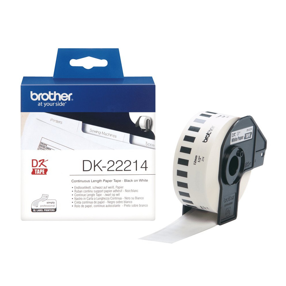 Brother DK-22214 nastro per etichettatrice Nero su bianco Brother DK-22214 nastro per etichettatrice Nero su bianco