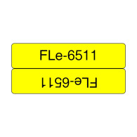 Brother FLE-6511 nastro per etichettatrice Nero su giallo