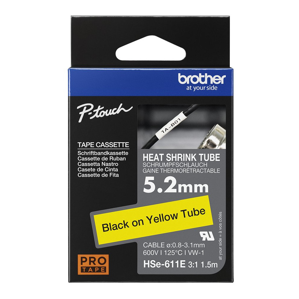 Brother HSE-611E nastro per etichettatrice Brother HSE-611E nastro per etichettatrice