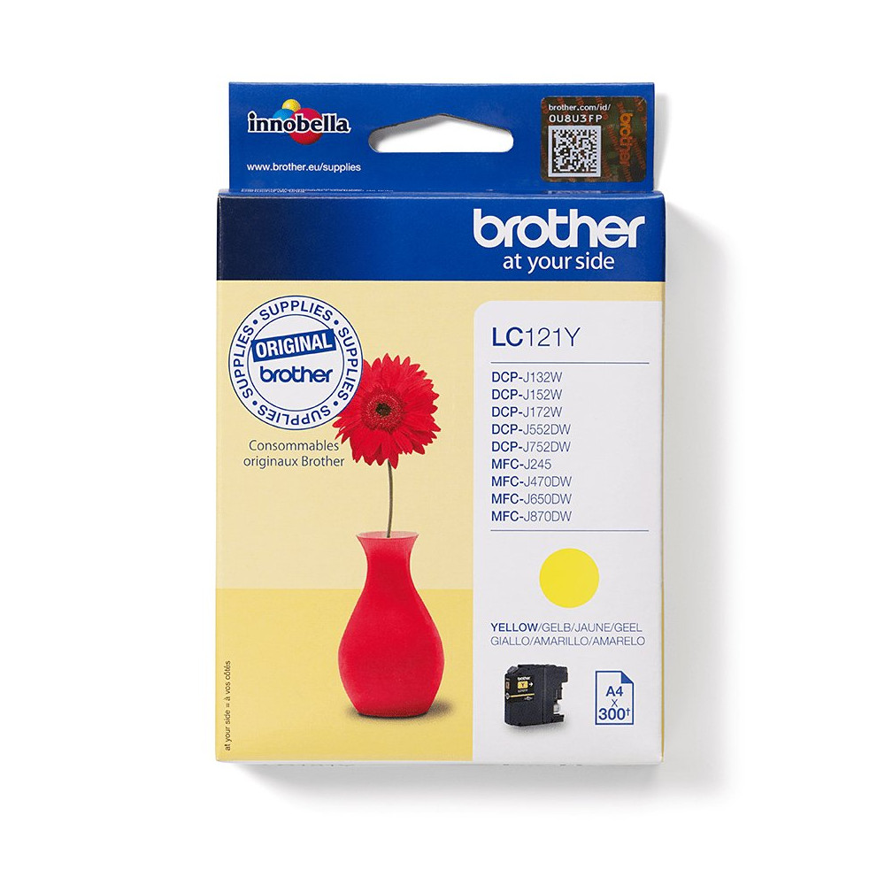 Brother LC-121Y cartuccia d'inchiostro 1 pz Originale Giallo Brother LC-121Y cartuccia d'inchiostro 1 pz Originale Giallo