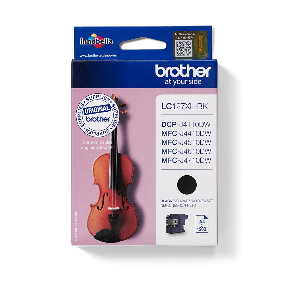 Brother LC127XLBK cartuccia d'inchiostro 1 pz Originale Nero Brother LC127XLBK cartuccia d'inchiostro 1 pz Originale Nero