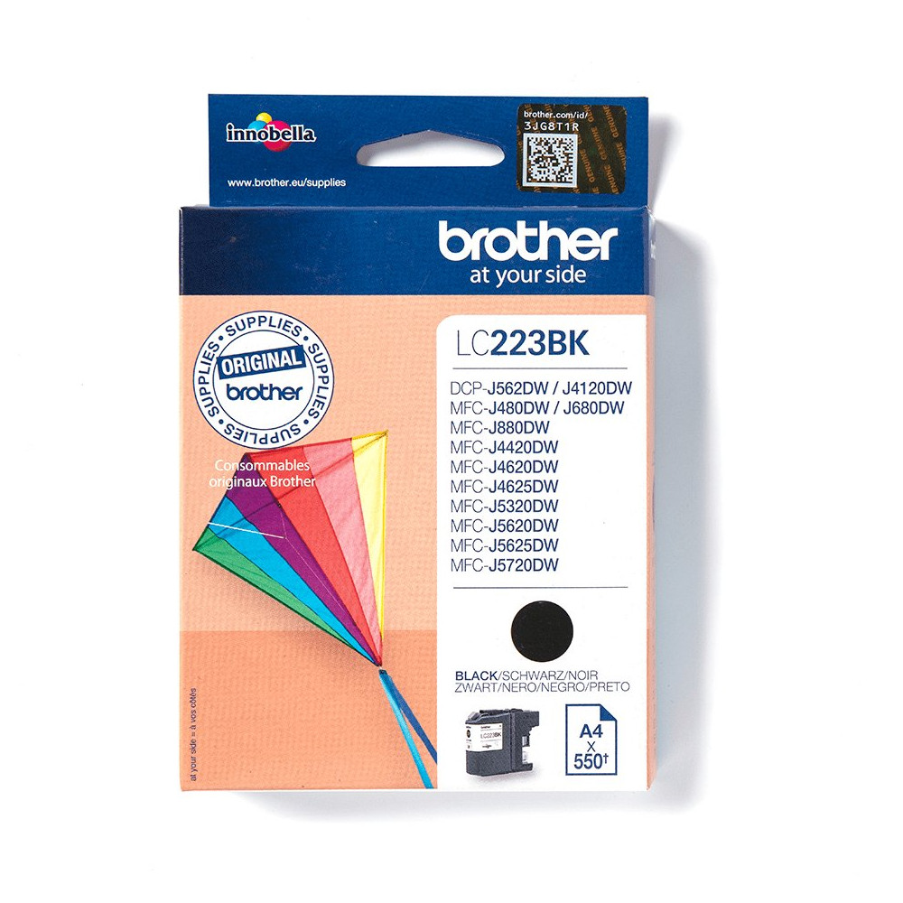 Brother LC-223BK cartuccia d'inchiostro 1 pz Originale Nero Brother LC-223BK cartuccia d'inchiostro 1 pz Originale Nero