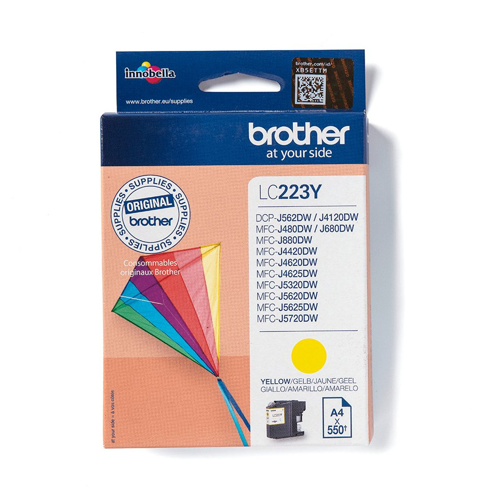 Brother LC223Y cartuccia d'inchiostro 1 pz Originale Giallo