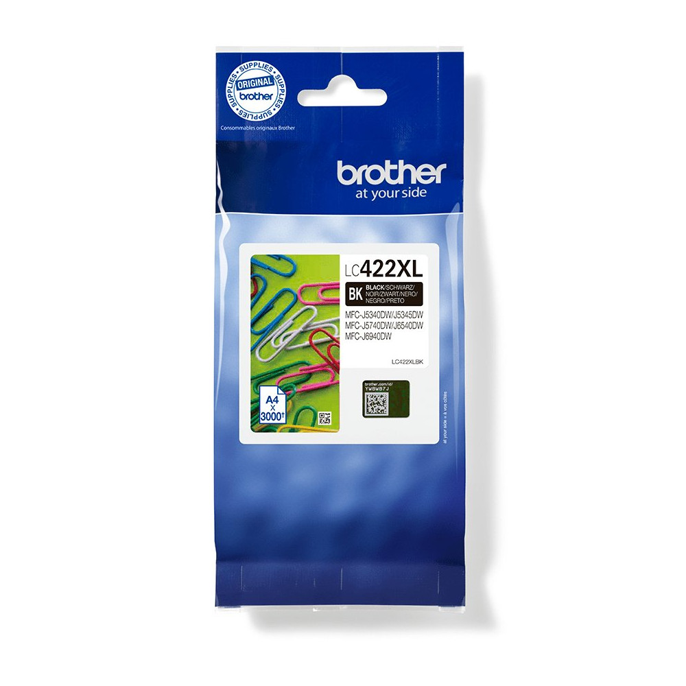 Brother LC422XLBK cartuccia d'inchiostro 1 pz Originale Nero Brother LC422XLBK cartuccia d'inchiostro 1 pz Originale Nero