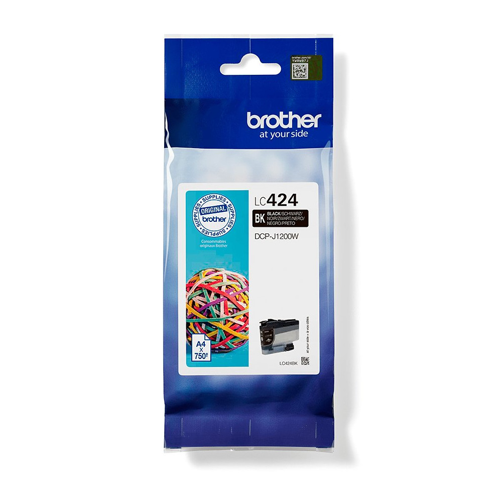 Brother LC424BK cartuccia d'inchiostro 1 pz Originale Nero Brother LC424BK cartuccia d'inchiostro 1 pz Originale Nero