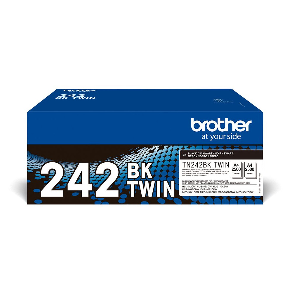 Brother TN-242BKTWIN cartuccia toner 2 pz Originale Nero Brother TN-242BKTWIN cartuccia toner 2 pz Originale Nero