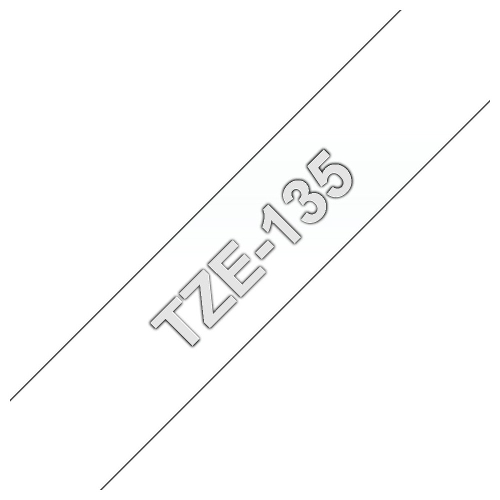 Brother TZE-135 nastro per etichettatrice Bianco su trasparente Brother TZE-135 nastro per etichettatrice Bianco su trasparente