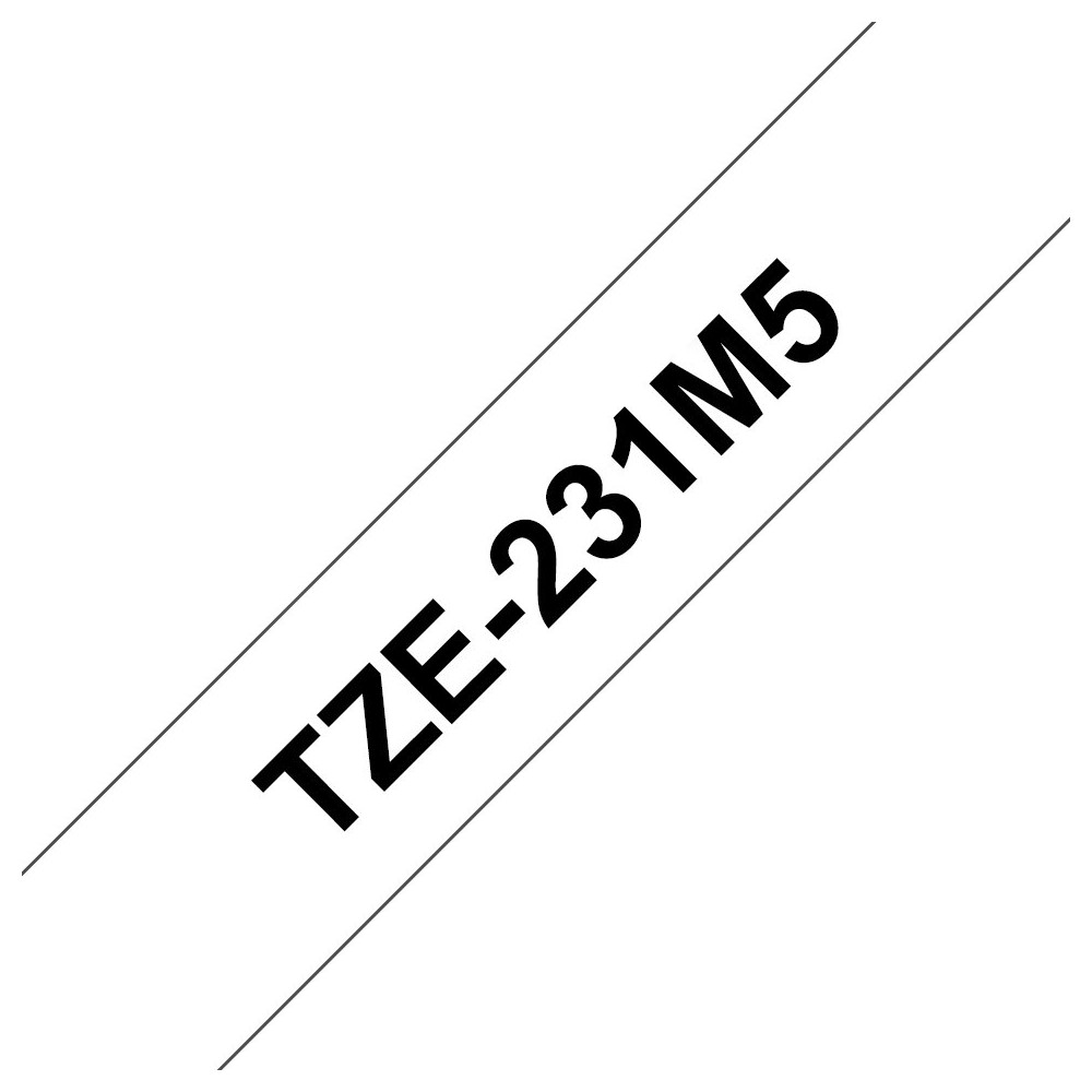 Brother TZE-231M5 nastro per etichettatrice Nero su bianco Brother TZE-231M5 nastro per etichettatrice Nero su bianco
