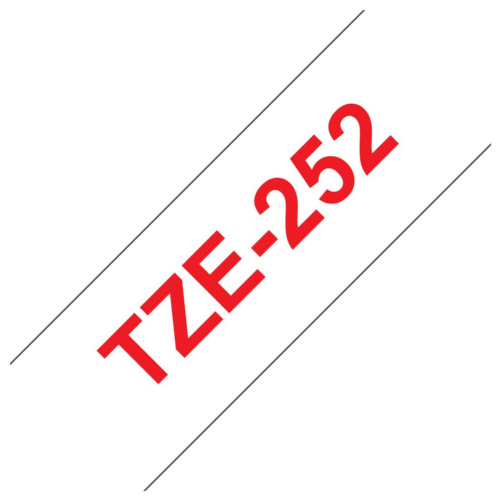 Brother TZE-252 nastro per etichettatrice Rosso su bianco Brother TZE-252 nastro per etichettatrice Rosso su bianco